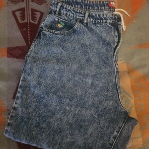 Men's Acid Wash Blue Jeans